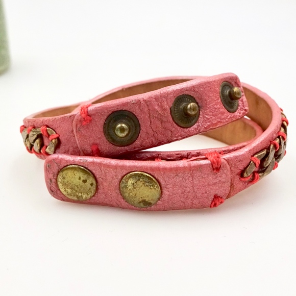 JUICY COUTURE LEATHER WRAP BRACELET CHOKER - Picture 6 of 8